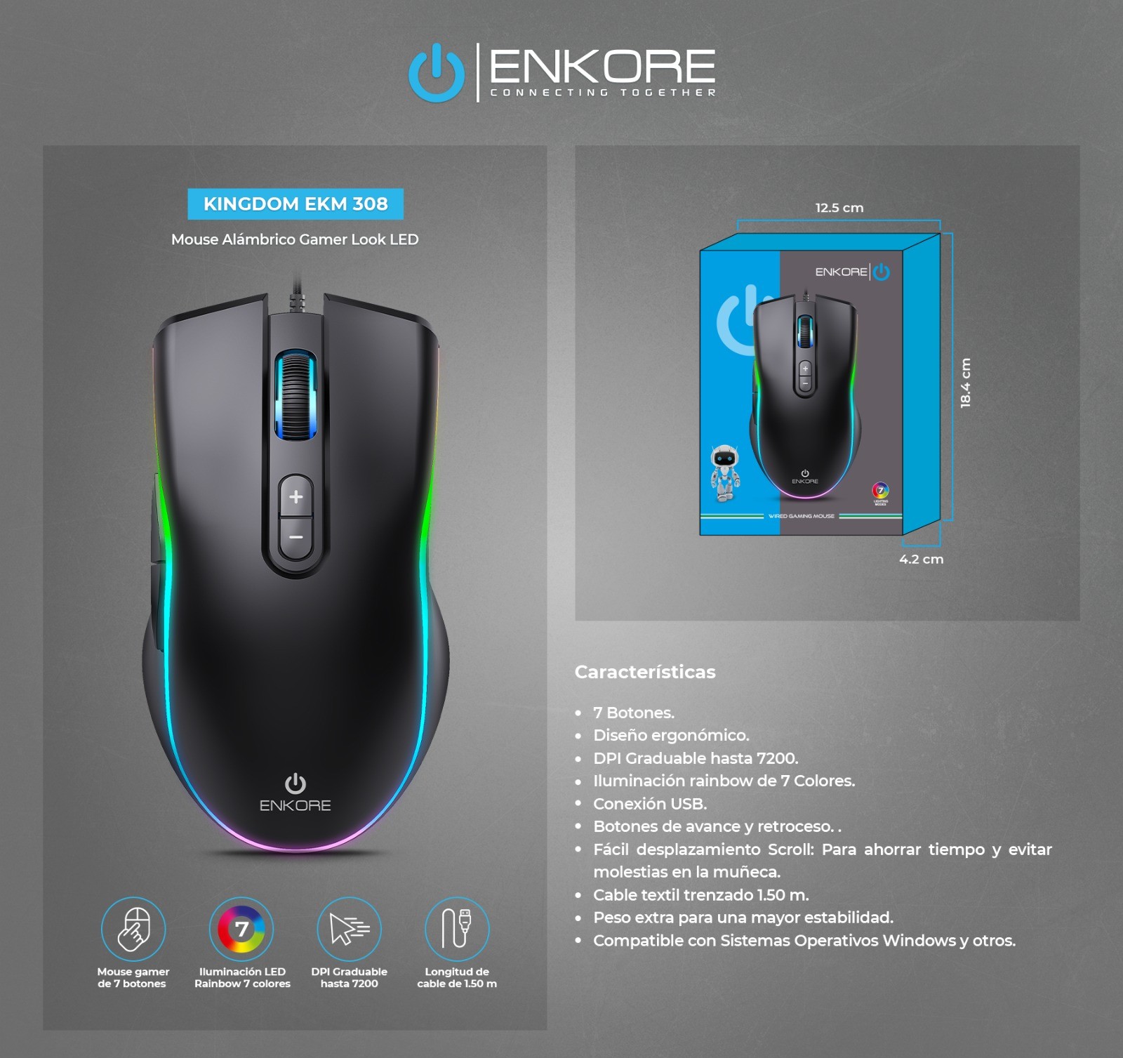 MOUSE GAMER ENKORE KINGDOM EKM 308
