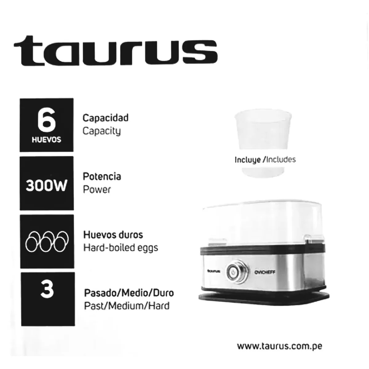 HERVIDOR DE HUEVOS OVICHEFF - TAURUS