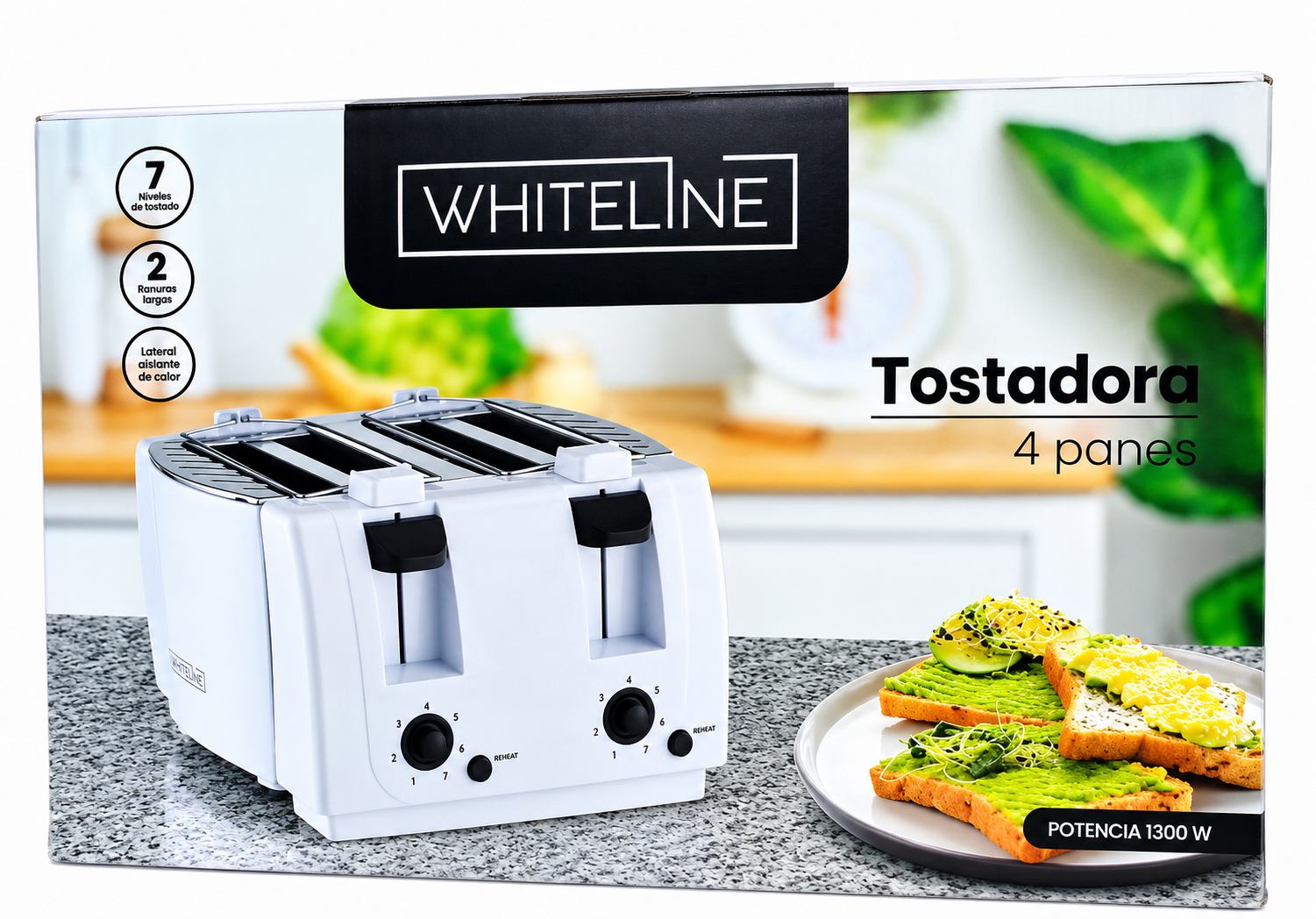 TOSTADORA 4 PANES - WHITELINE