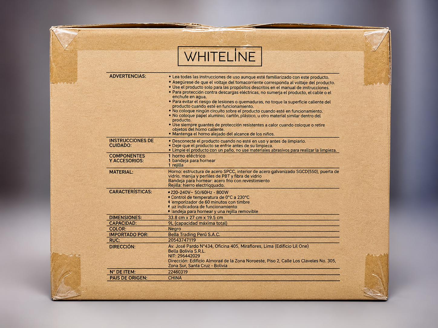 HORNO 9L - WHITELINE